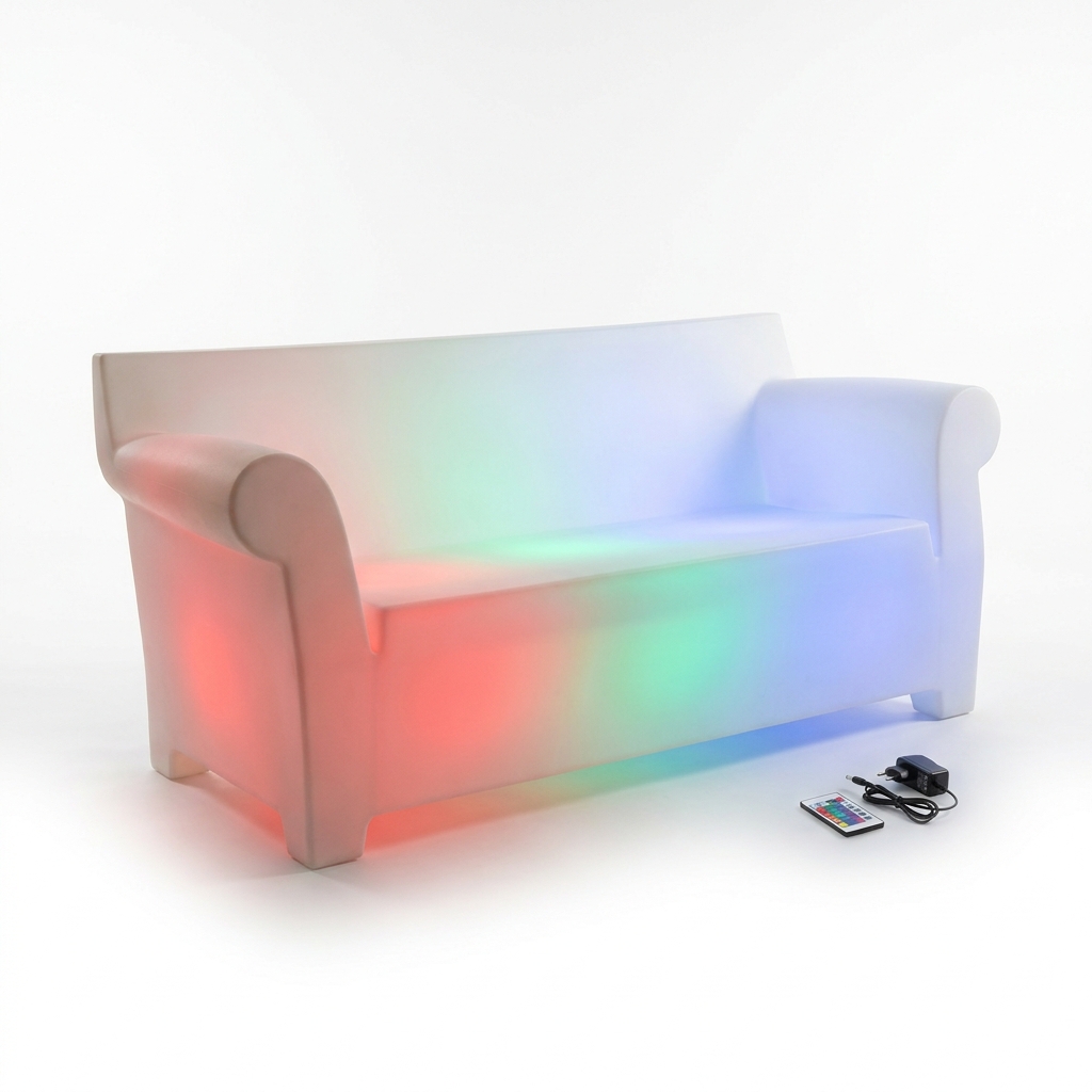 EXPOTEN KL-03716 светодиодный диван на 2 человека, RGB+W 16 цветов, с пультом, аккумулятор