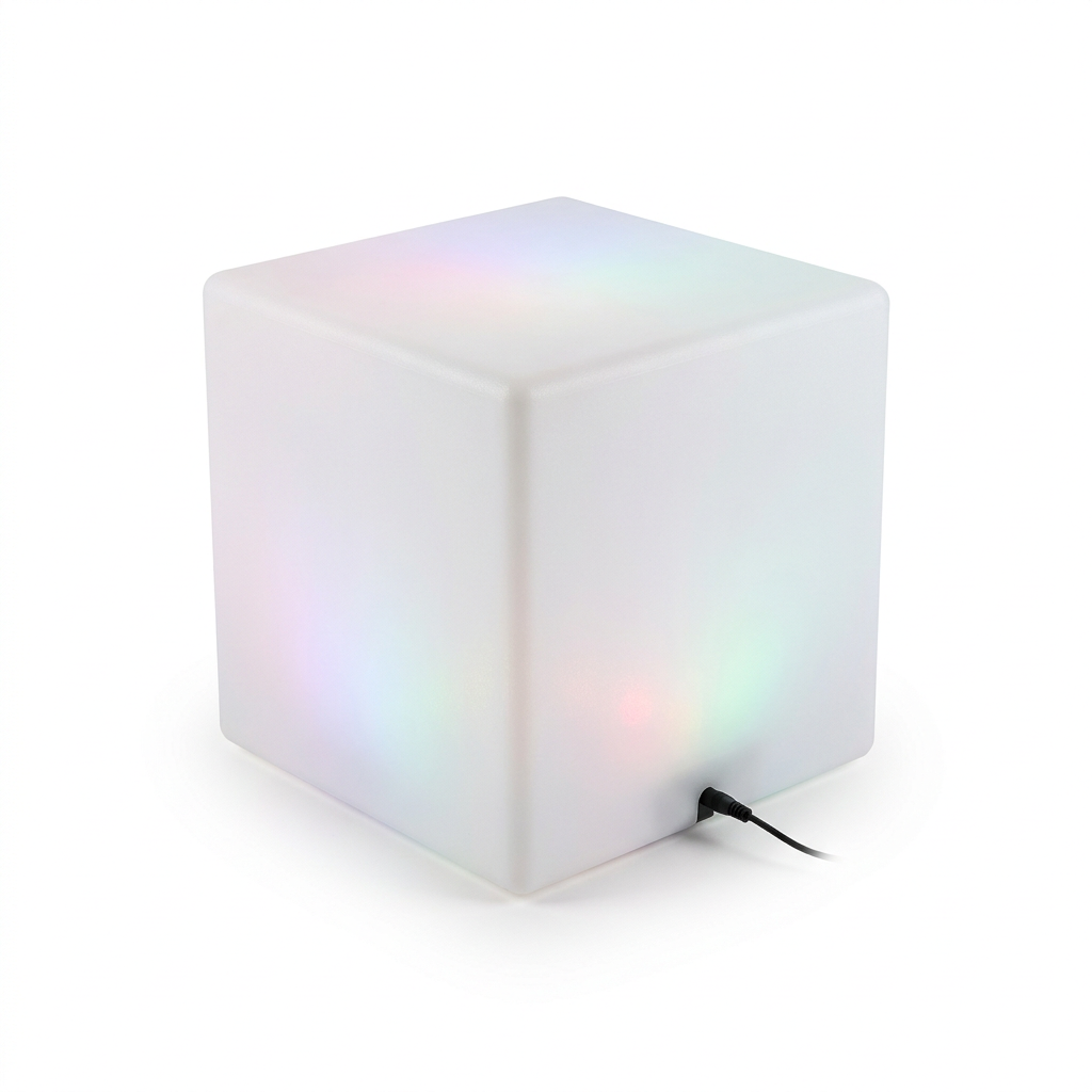 EXPOTEN KL-03720 светодиодный куб, RGB+W, с пультом, аккумулятор