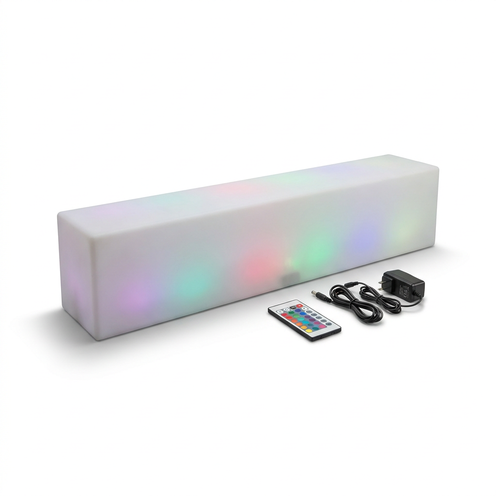 EXPOTEN KL-03721 длинная скамья, RGB+W, с пультом, аккумулятор