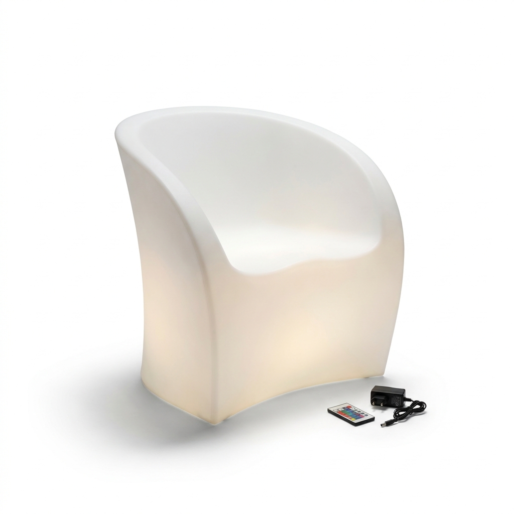 EXPOTEN KL-03732 кресло светодиодное, RGB+W, с пультом, аккумулятор, 78х70х32 см
