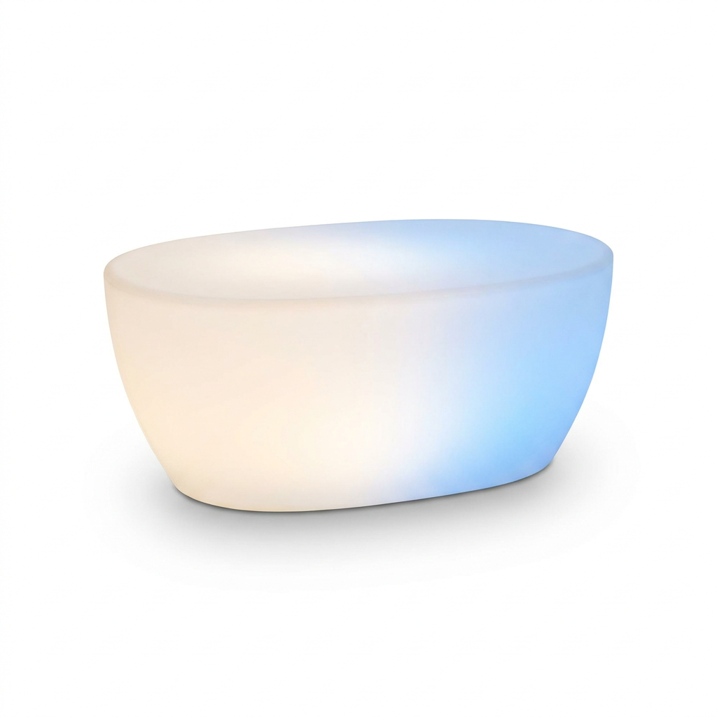 EXPOTEN KL-03753 кофейный столик, RGB+W, с пультом, с аккумулятором, белый