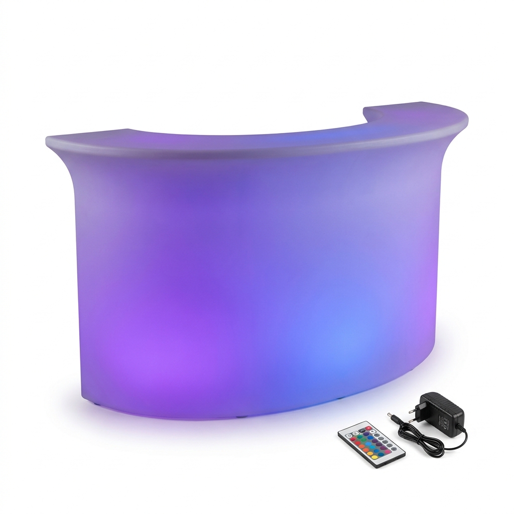 EXPOTEN KL-03777 барная стойка, светодиодная, RGB+W, с пультом, с аккумулятором