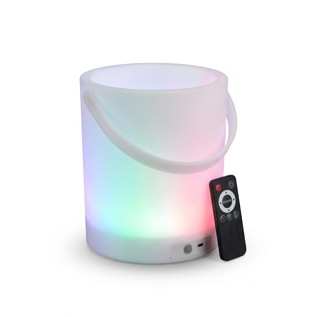 EXPOTEN KL-03784 ведро для льда, RGB+W, с пультом, с аккумулятором