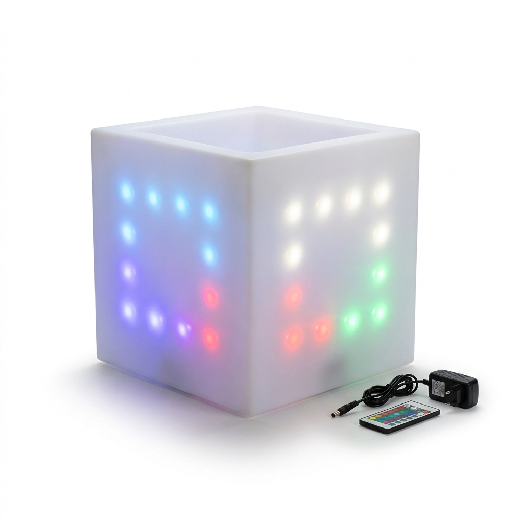 EXPOTEN KL-03792 светодиодный куб, RGB 16 цветов, пульт, аккумулятор
