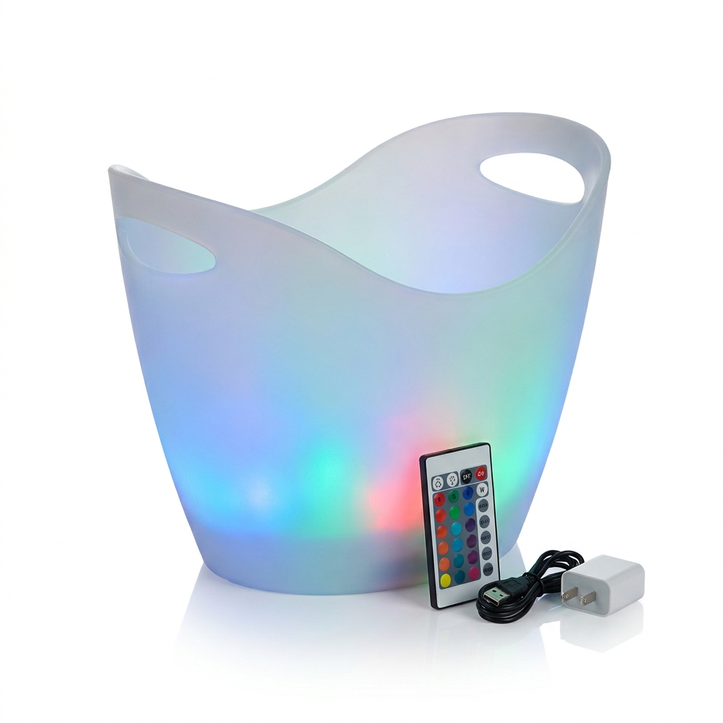 EXPOTEN KL-03794 ведро для льда, RGB 16 цветов, пульт, аккумулятор, зарядка