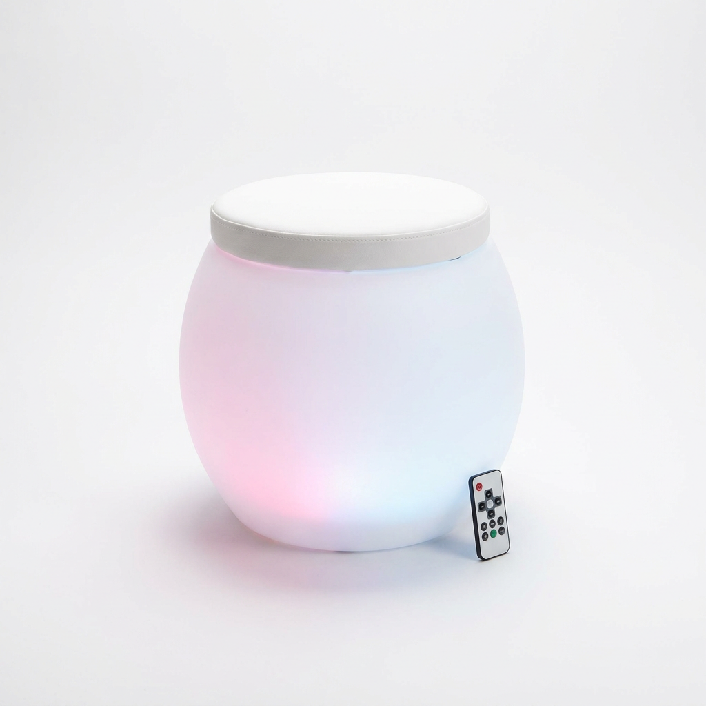 EXPOTEN KL-03800 светодиодное кашпо с подушкой, RGB 12+12 белых светодиодов, с пультом, аккумулятором