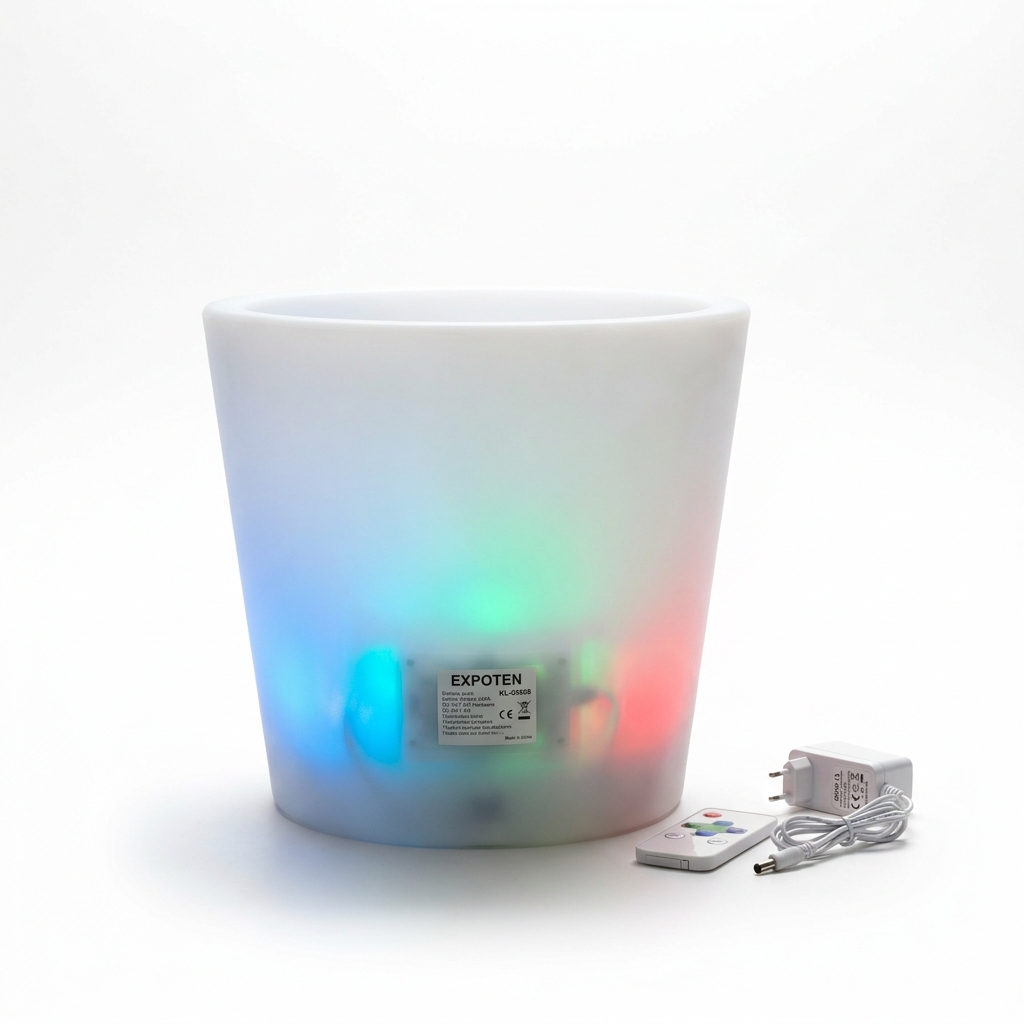EXPOTEN KL-03808 ведро для льда, RGB 16 цветов, с пультом, с аккумулятором, с зарядкой