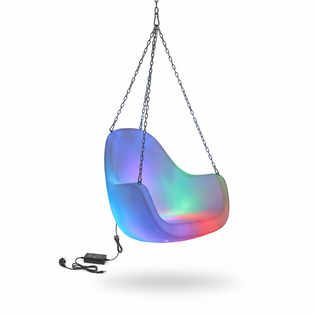 EXPOTEN KL-03836 подвесное кресло, RGB 16 цветов, с пультом, без аккумулятора, питание от сети