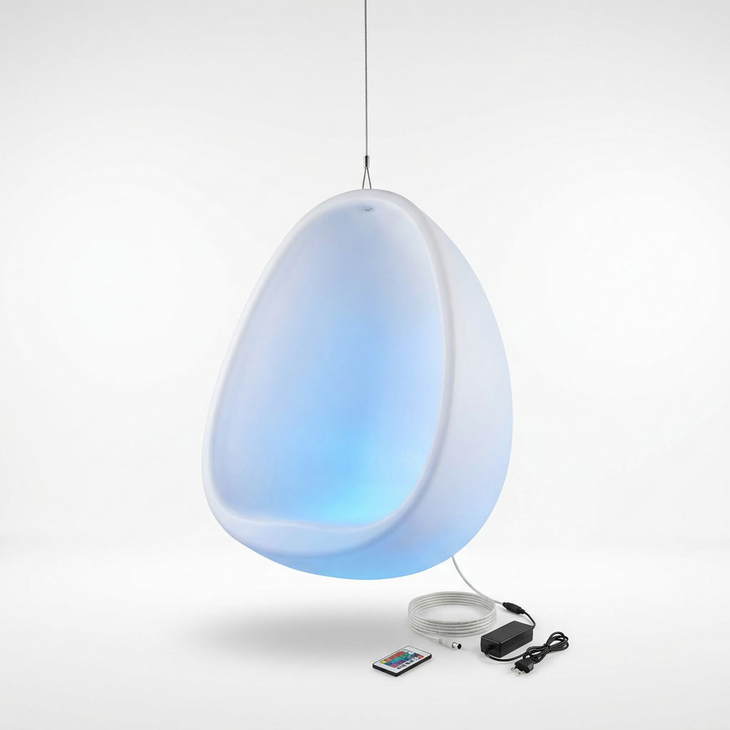 EXPOTEN KL-03837 подвесное кресло, RGB 16 цветов, с пультом, без аккумулятора, питание от сети