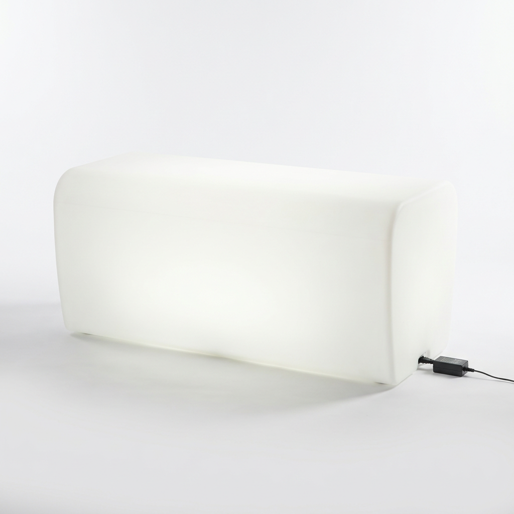 EXPOTEN KL-03846 светодиодная скамья прямоугольная, RGB, 16 цветов, с пультом, без аккумулятора