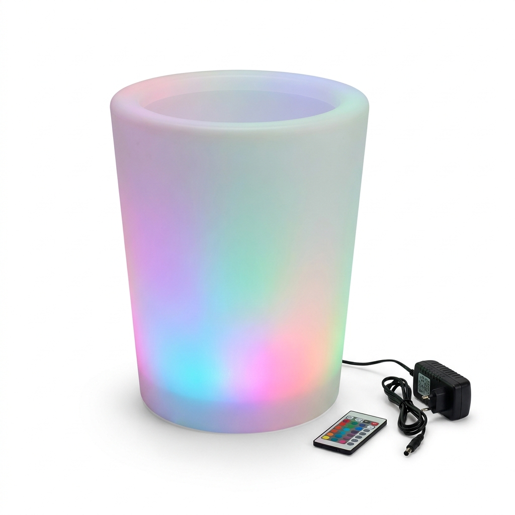 EXPOTEN KL-03858 светодиодная урна, RGB 16 цветов, с пультом, без аккумулятора, питание от сети