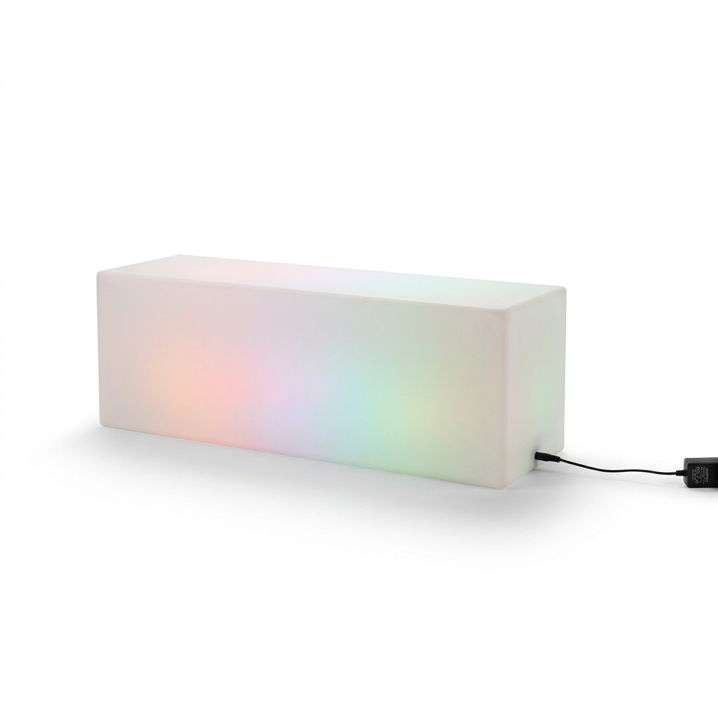 EXPOTEN KL-03861 светодиодная скамейка, RGB 16 цветов, с пультом, без аккумулятора, питание от сети