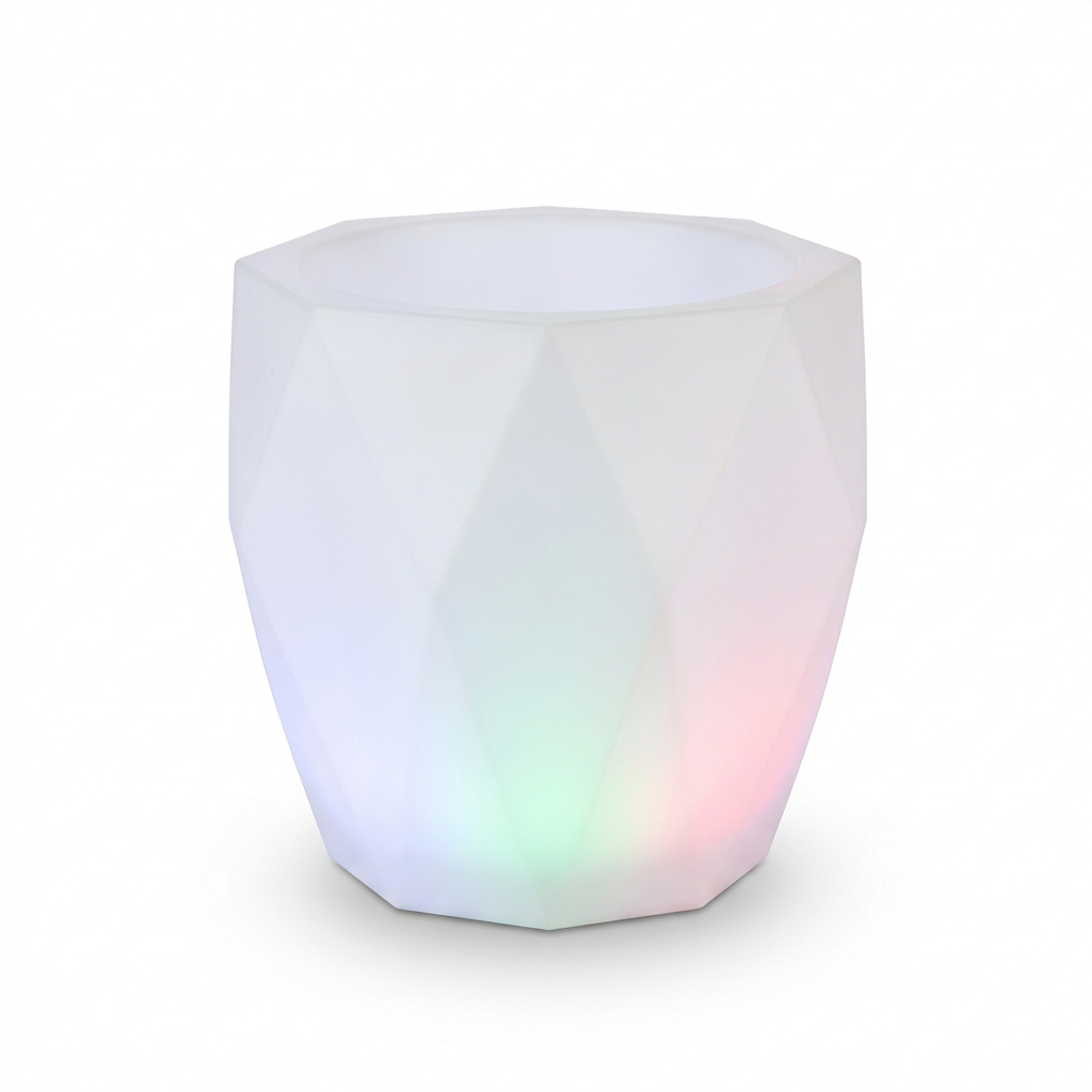 EXPOTEN KL-03862 цветочный горшок настольный, RGB+W 16 цветов, с пультом, USB, с аккумулятором