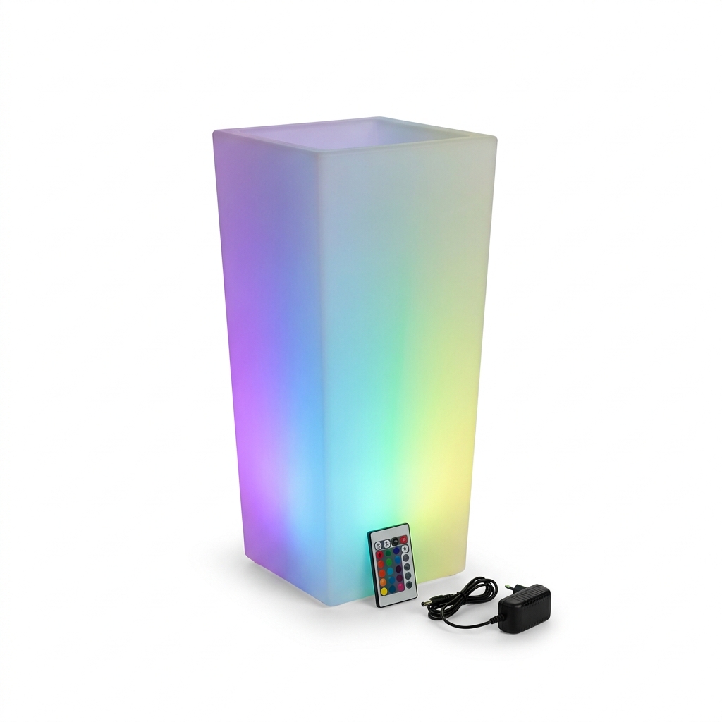 EXPOTEN KL-03872 цветочный горшок, RGB+W 16 цветов, с пультом, с аккумулятором, зарядка