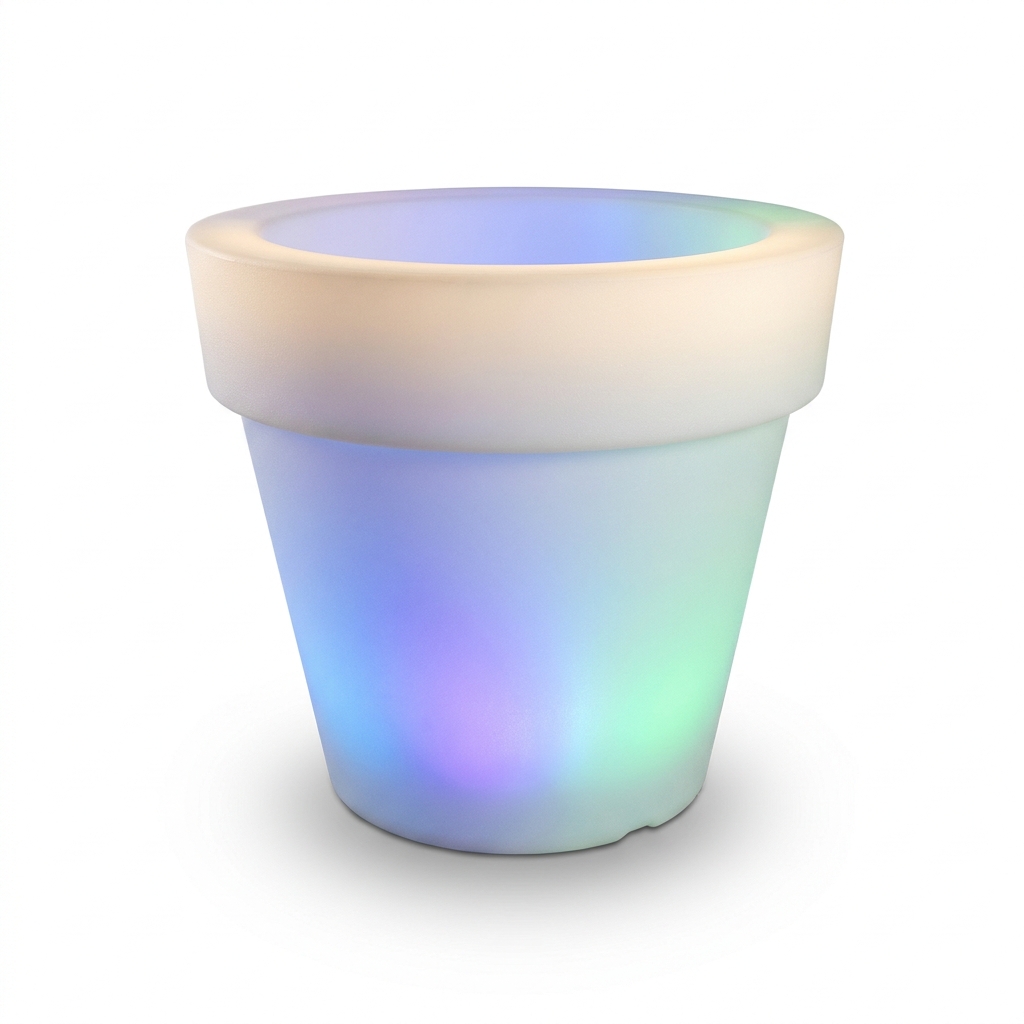 EXPOTEN KL-03881 цветочный горшок, RGB+W, с пультом, аккумулятор, зарядка