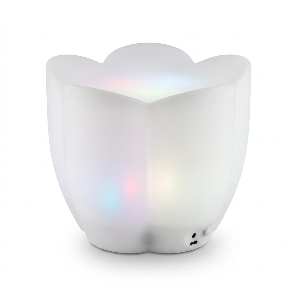 EXPOTEN KL-03904 настольная лампа-цветок, RGB+W, с пультом, с аккумулятором