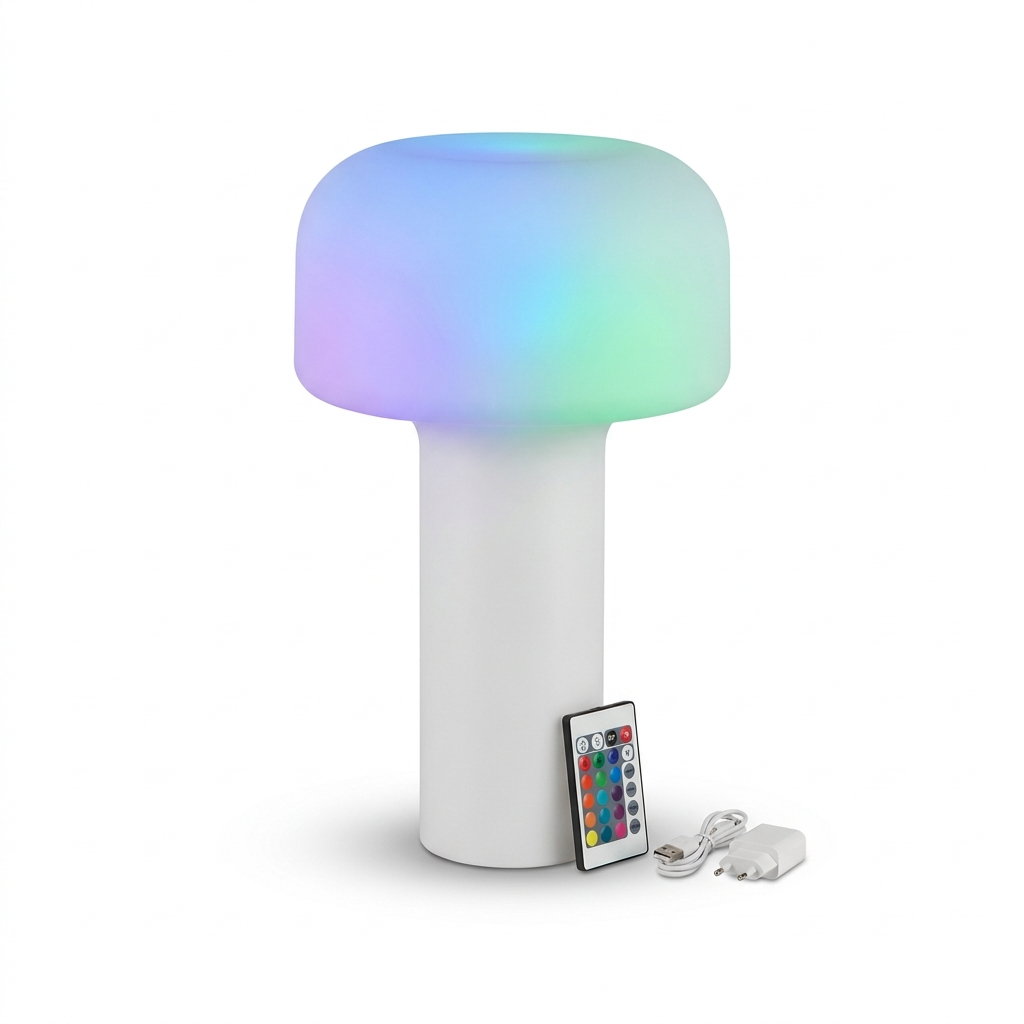 EXPOTEN KL-03908 настольная лампа, RGB, с пультом, с аккумулятором