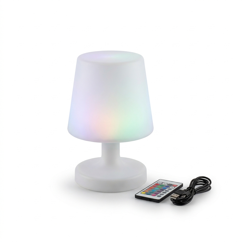 EXPOTEN KL-03910 настольная лампа, RGB, с пультом, с аккумулятором