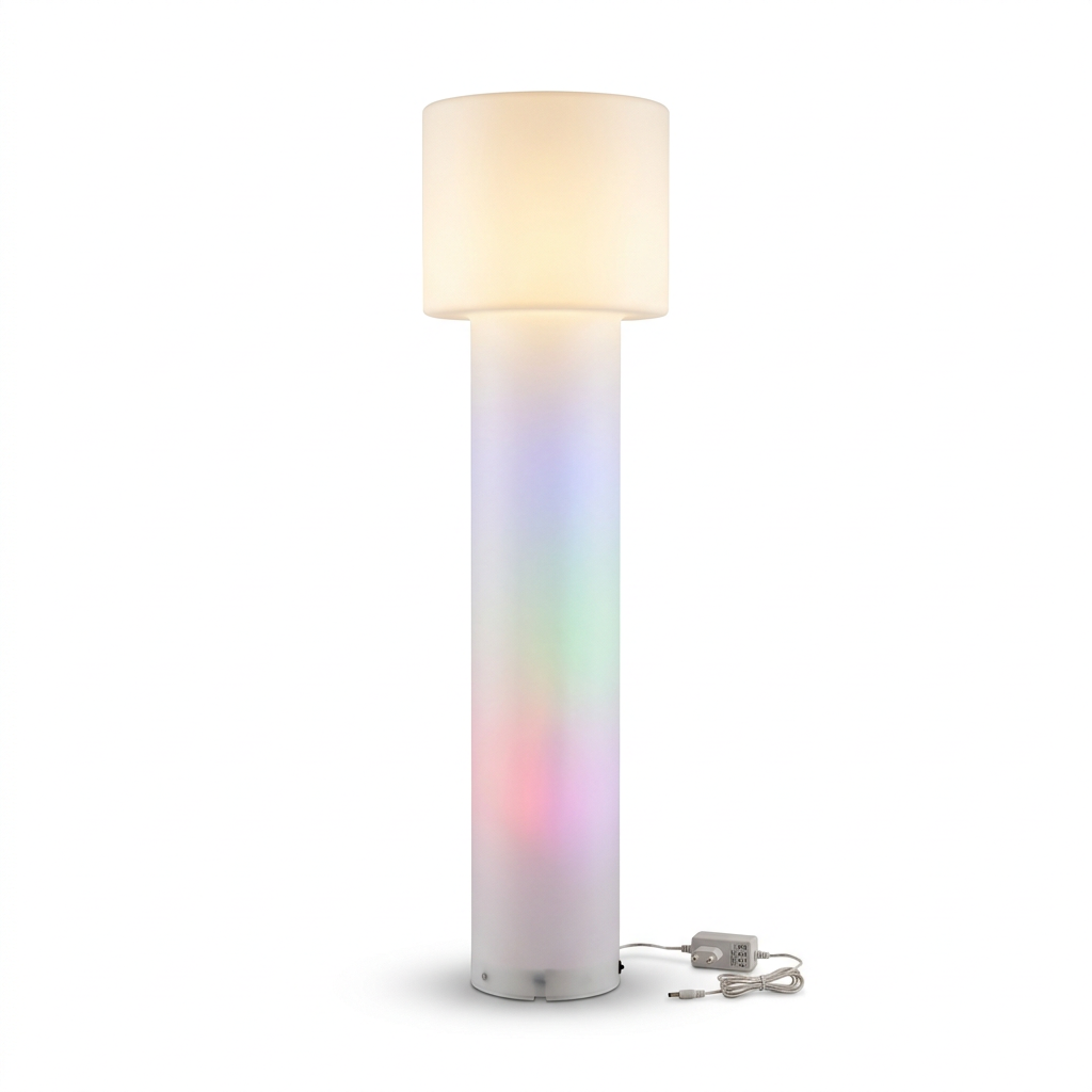 EXPOTEN KL-03954 торшер, RGB 16 цветов, с пультом, тёплый белый абажур, без аккумулятора
