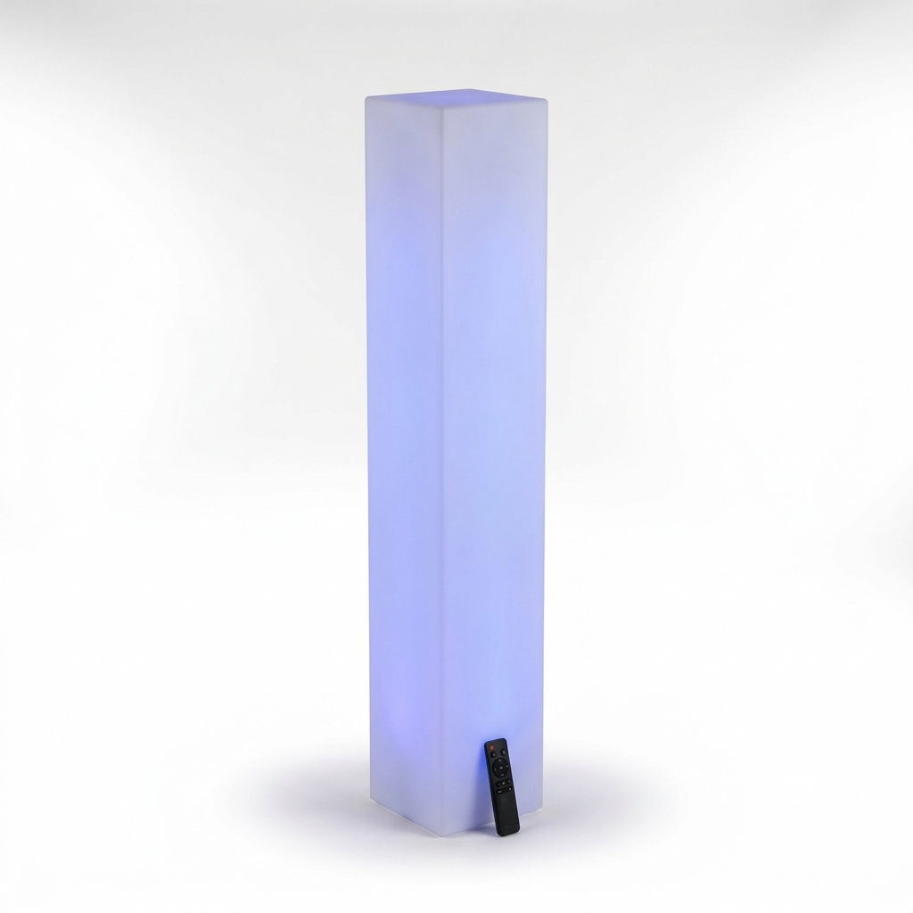 EXPOTEN KL-03966 торшер квадратный, RGB+W, с пультом, с аккумулятором, зарядка