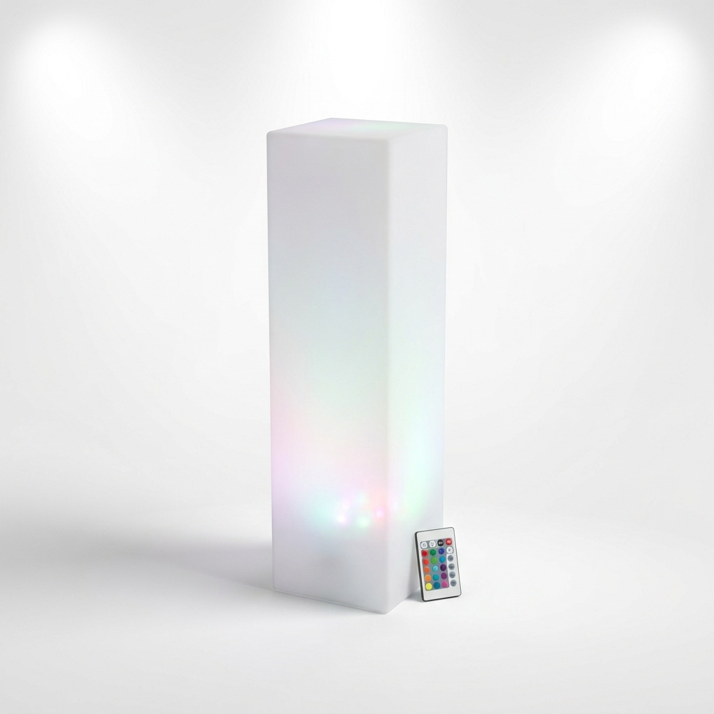 EXPOTEN KL-03970 торшер квадратный, RGB+W, с пультом, с аккумулятором