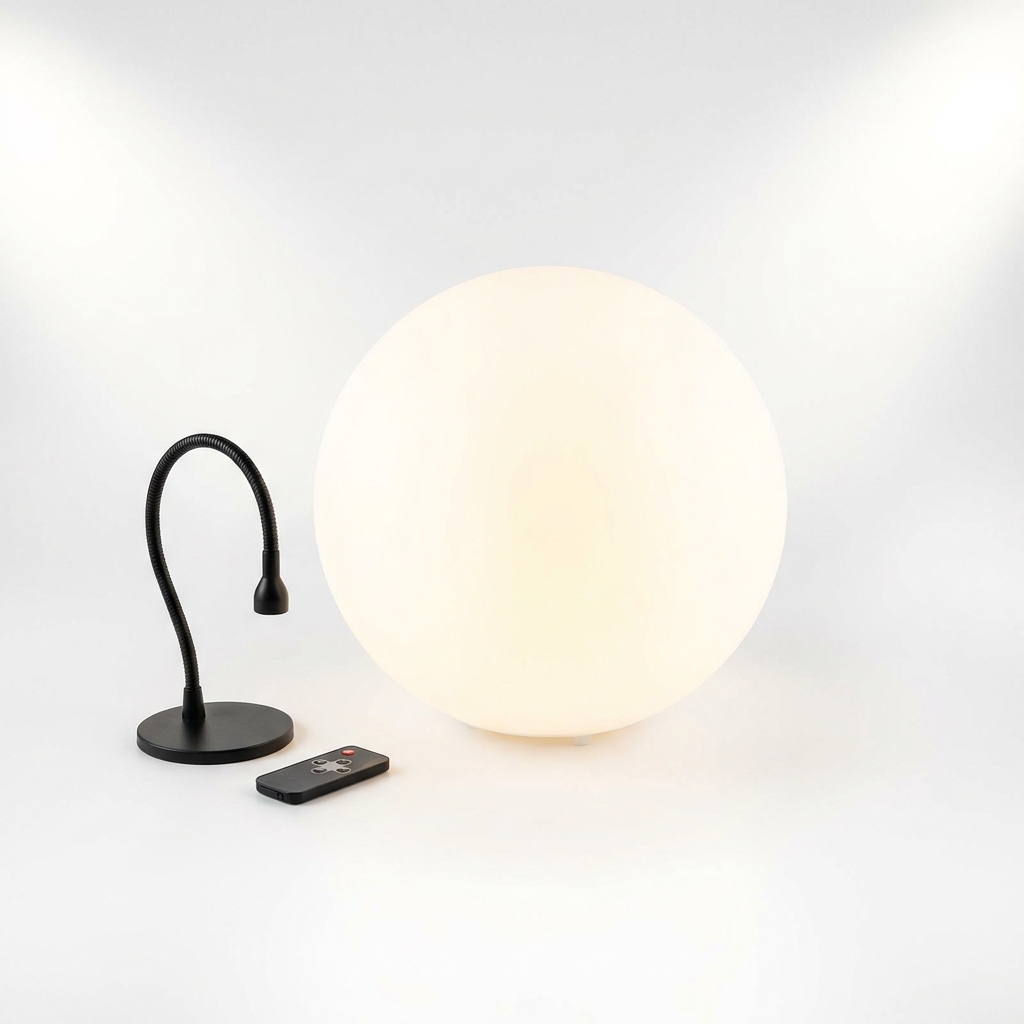 EXPOTEN KL-03986 светодиодный шар, RGB+W 16 цветов, пульт, аккумулятор, USB