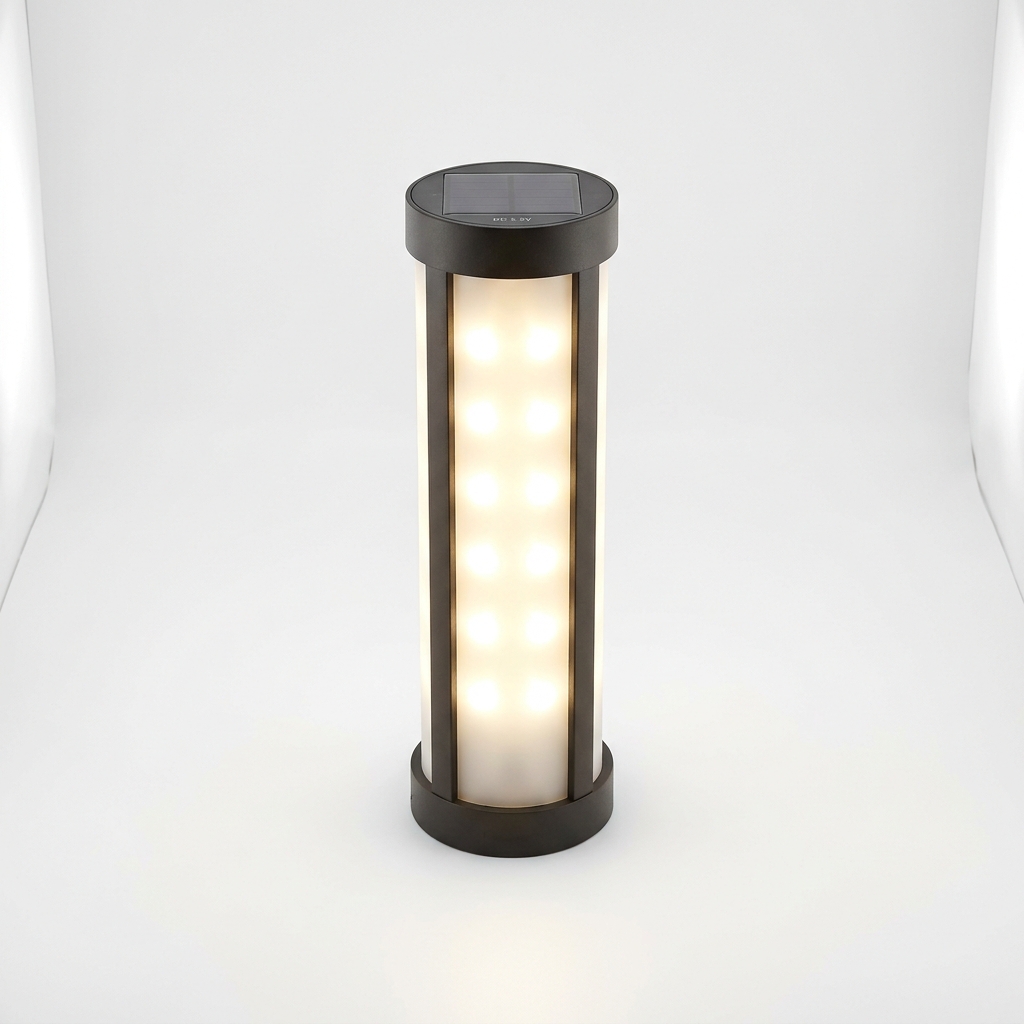 EXPOTEN KL-04051 напольный светильник, тёплый белый, с солнечной батареей, с аккумулятором