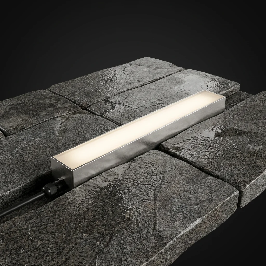 EXPOTEN KL-03584 GROUND-aluminum-L200x50 светодиодная брусчатка 200×50 мм