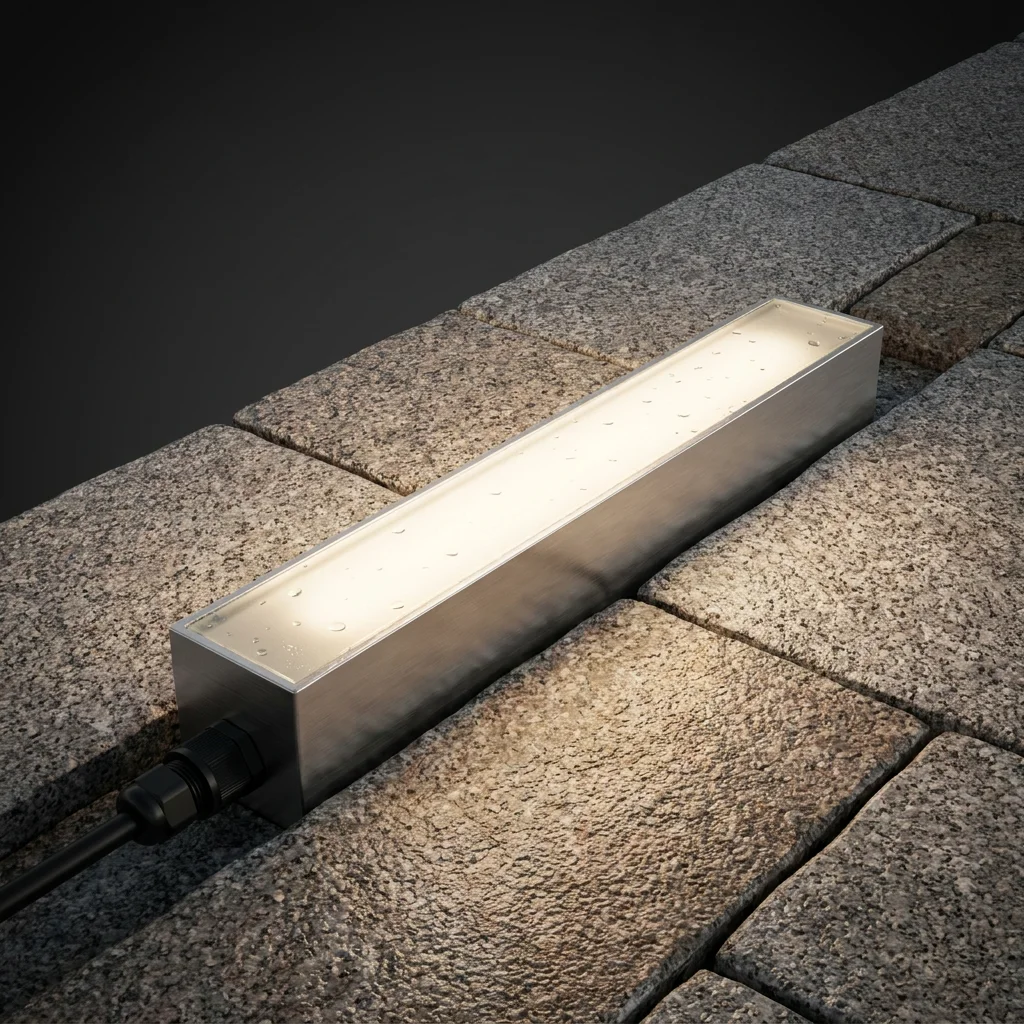 EXPOTEN KL-03586 GROUND-aluminum-L400x50 светодиодная брусчатка 400×50 мм