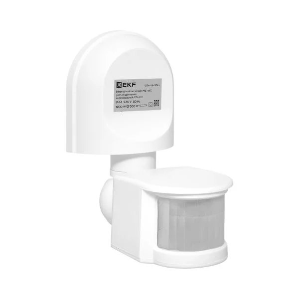 EKF ИК датчик движения наст, 1200Вт 180гр, до 12м IP44 MS-16C EKF PROxima — 10.00Вт IP44