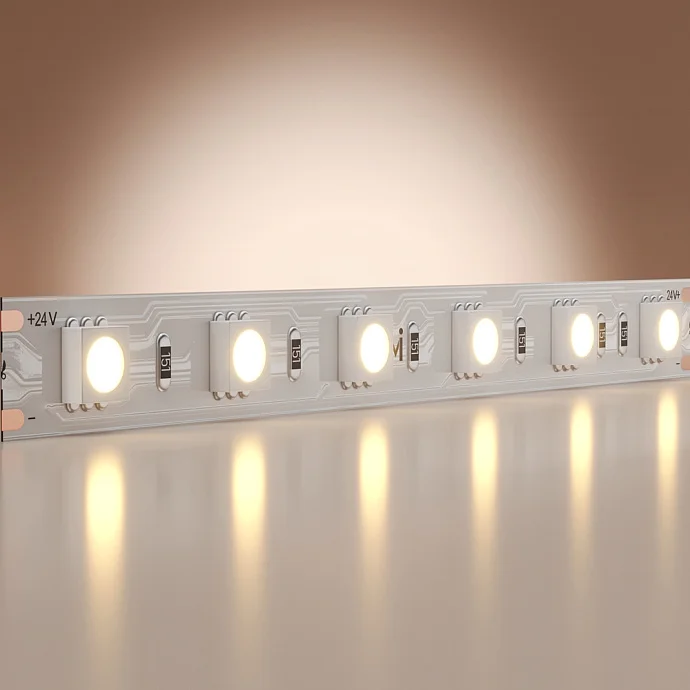 Led Strip Светодиодная лента 24В 5050 14,4Вт/м 3000K 5м IP 20 201189 — 14.40Вт IP20