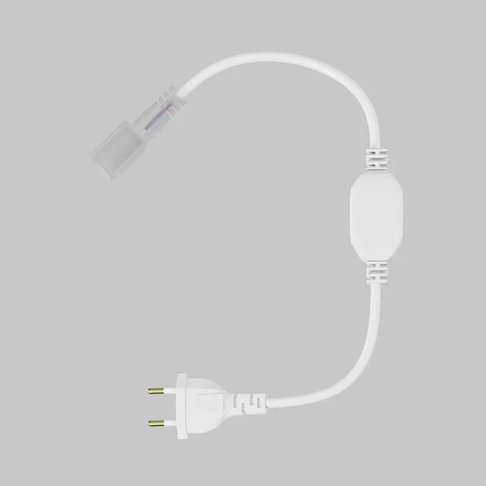Led Strip Коннектор питания с сетевой вилкой для гибкого неона 220В 25x13 мм 201236 —  IP65