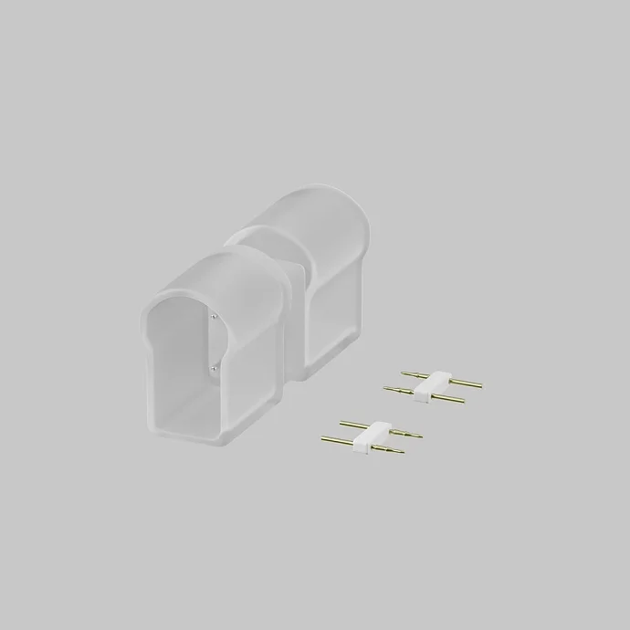 Led Strip Двусторонний коннектор (выход прямой) для гибкого неона 220В 25x13 мм 5 шт. 201238 — IP65