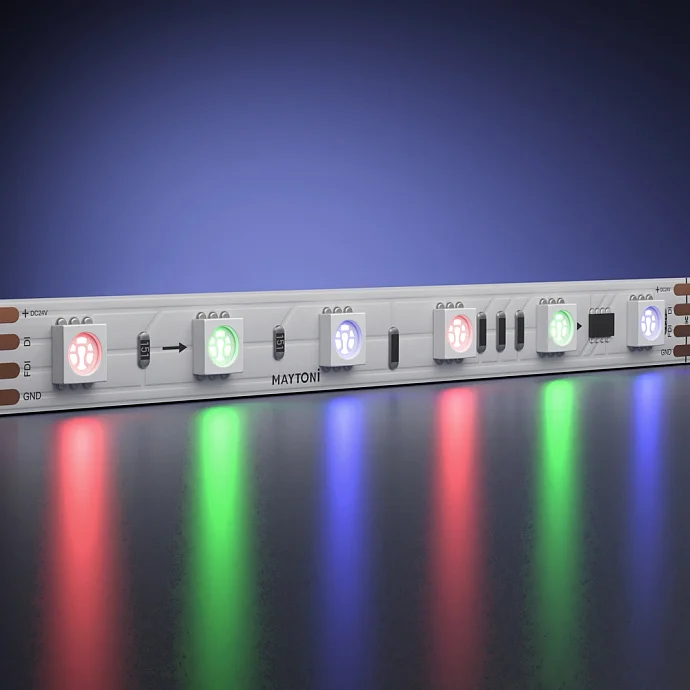 Led Strip Светодиодная лента 24В 5050 14,4Вт/м RGB 5м IP 20 201246 — 14.40Вт IP20