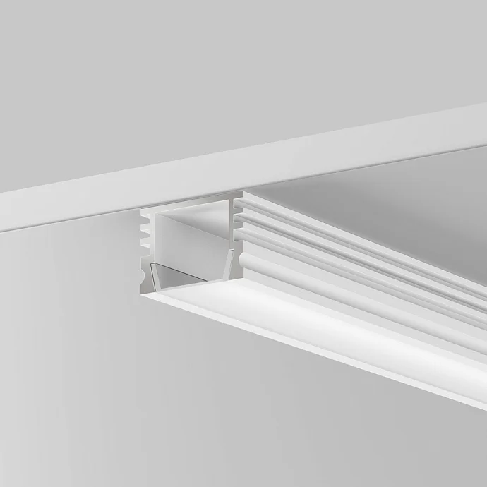 Led Strip Алюминиевый профиль накладной 16x12 (Белый, 2 м), ALM-005-W-2M —  IP20
