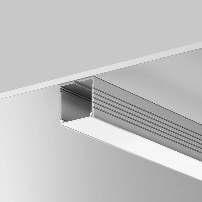 Led Strip Алюминиевый профиль накладной 35x35 (Серебро, 2 м), ALM-3535AT-S-2M — IP20