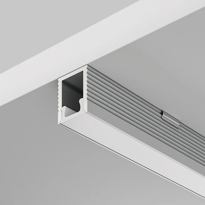 Led Strip Алюминиевый профиль накладной 8x9 (Серебро, 2 м), ALM-0809-S-2M — IP20