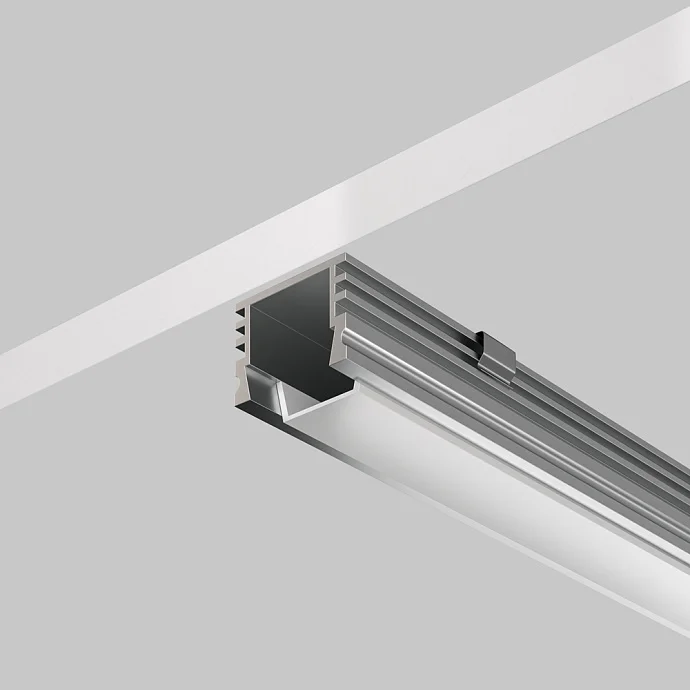 Led Strip Алюминиевый профиль накладной 16x12 (Серебро, 2 м), ALM-005-S-2M —  IP20