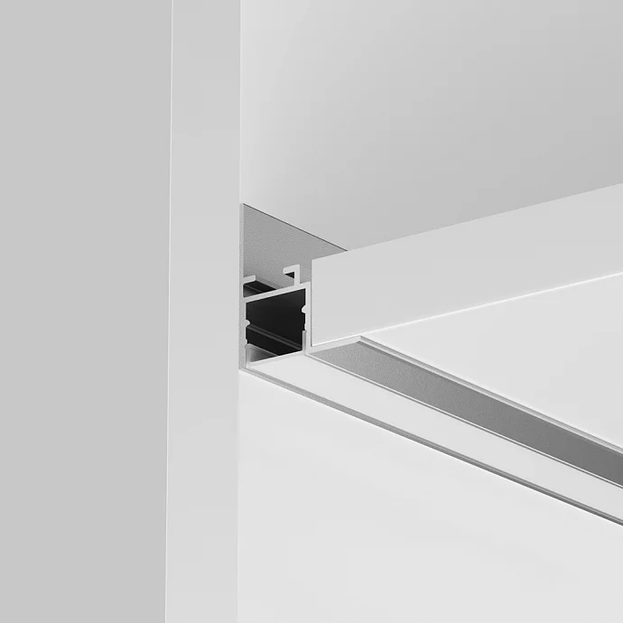 Led Strip Алюминиевый профиль встраиваемый скрытого монтажа 26x30 (Серебро, 2 м), ALM-2630-S-2M — IP20