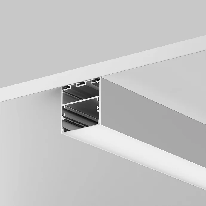 Led Strip Алюминиевый профиль накладной-подвесной 50x50 (Серебро, 3 м), ALM-5050T-S-3M —  IP20