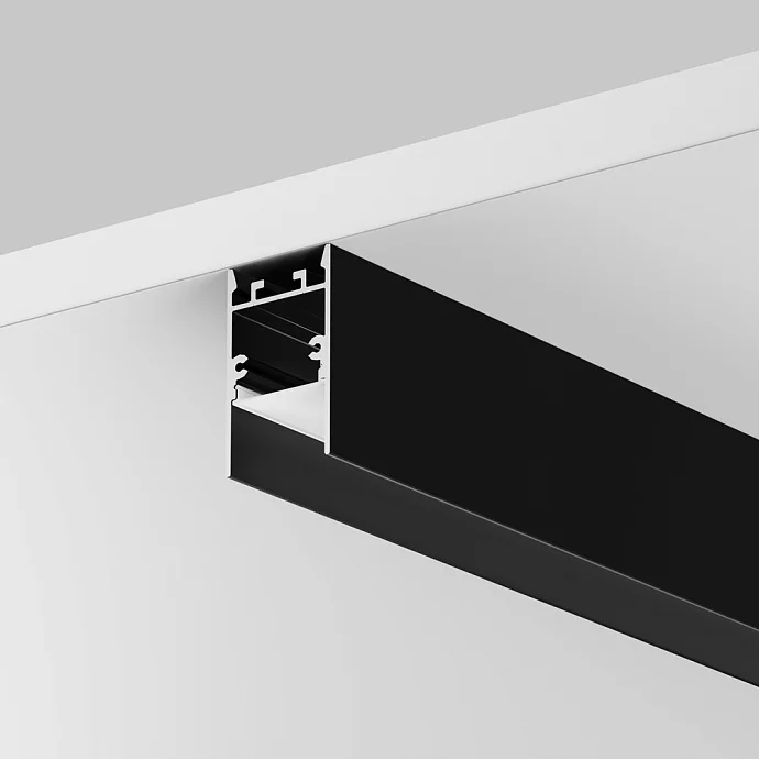 Led Strip Алюминиевый профиль накладной-подвесной 25x42 (Черный, 2 м), ALM-2542-B-2M —  IP20
