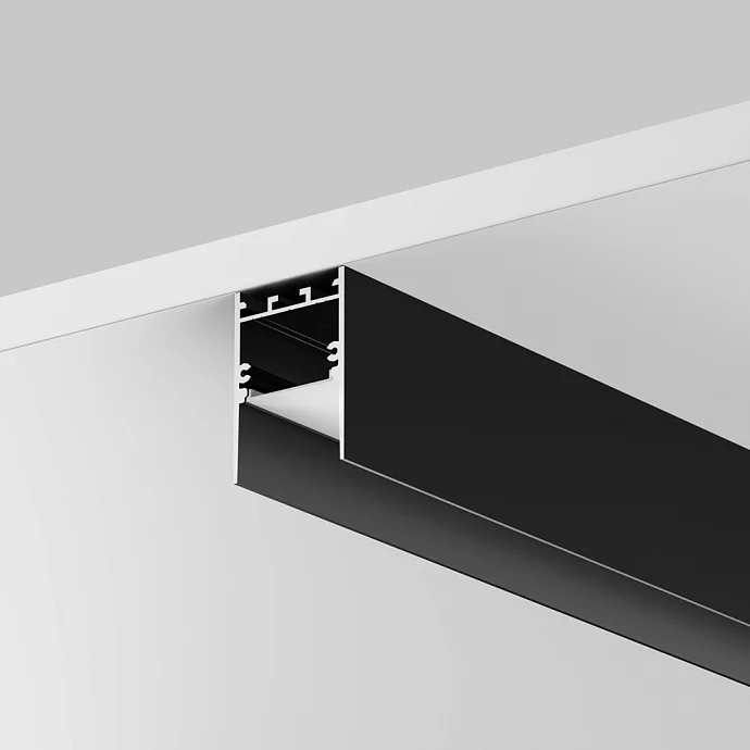 Led Strip Алюминиевый профиль накладной-подвесной 35x51 (Черный, 2 м), ALM-3551-B-2M — IP20