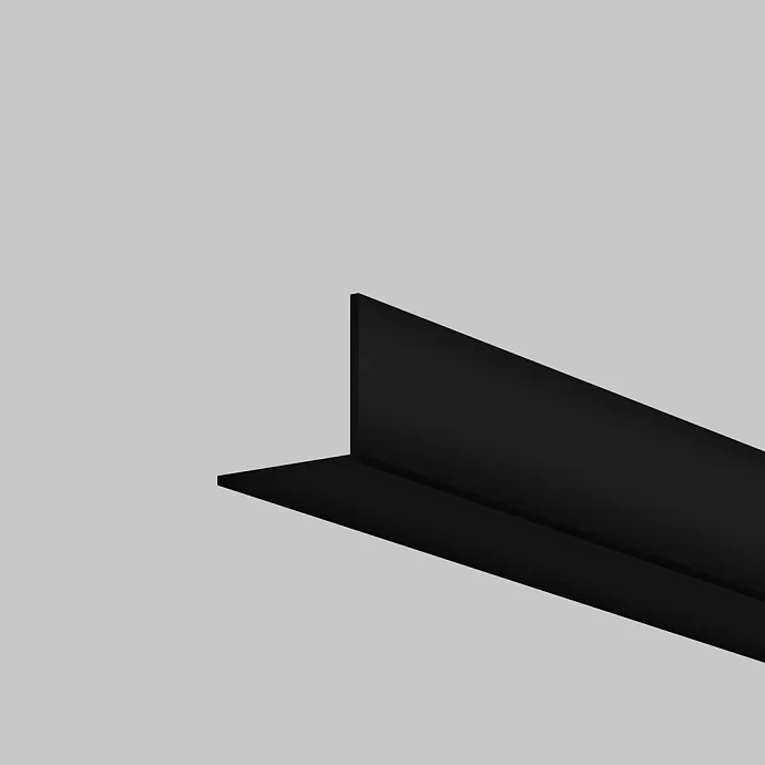 Led Strip Рассеиватель для профиля 16×16 (Угол, Чёрный, 2 м), ALM-1616S-B-DF-2M —  IP20
