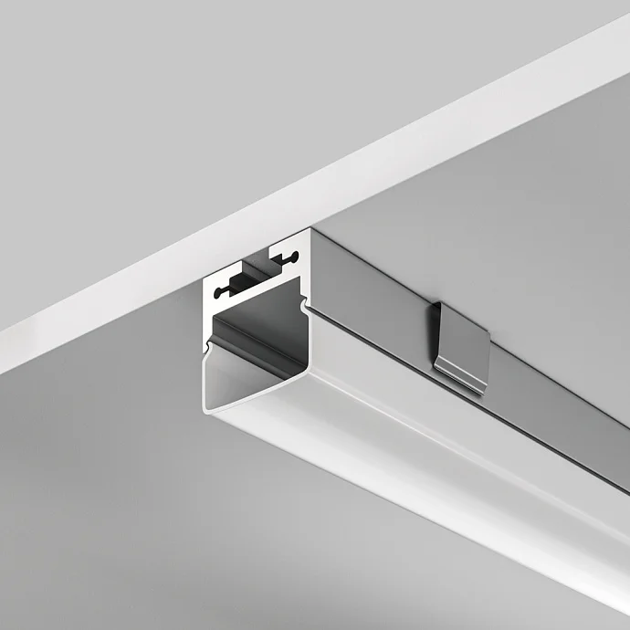 Led Strip Алюминиевый профиль накладной-подвесной 20×20 (Серебро, 2 м), ALM-2020B-S-2M —  IP20
