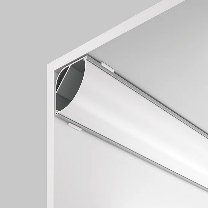 Led Strip Алюминиевый профиль накладной угловой 30×30 (Серебро, 2 м), ALM-3030B-S-2M —  IP20