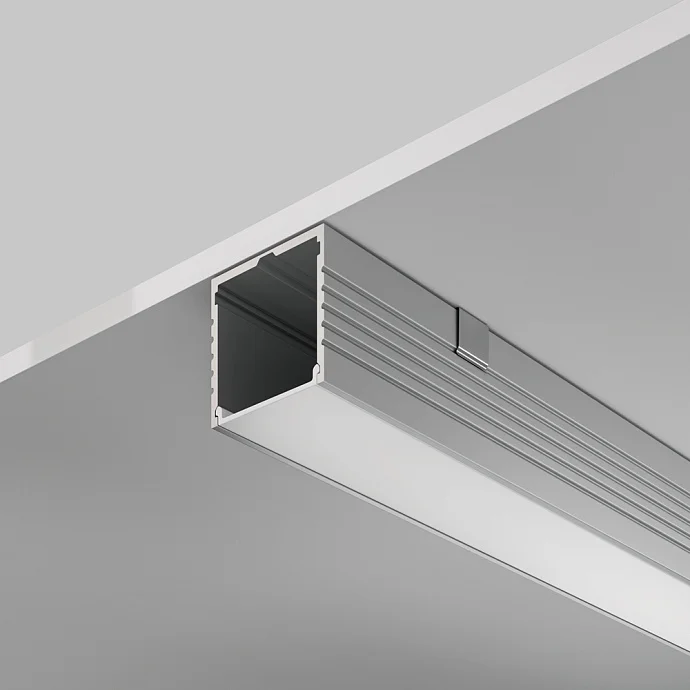 Led Strip Алюминиевый профиль накладной 35×35 (Серебро, 2 м), ALM-3535A-S-2M — IP20