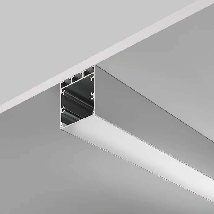 Led Strip Алюминиевый профиль накладной-подвесной 35×35 (Серебро, 2 м), ALM-3535B-S-2M —  IP20