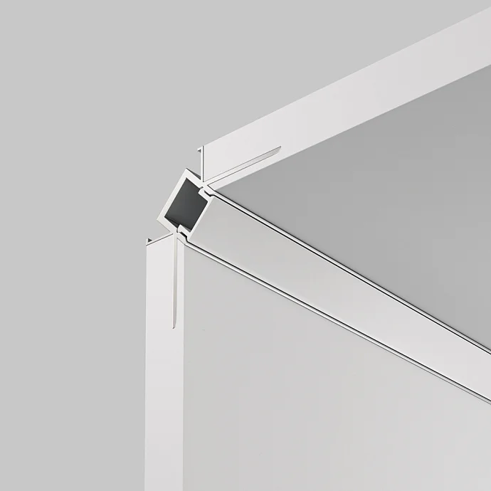 Led Strip Алюминиевый профиль встраиваемый скрытого монтажа 46×23 (Серебро, 2 м), ALM-4623-S-2M — IP20
