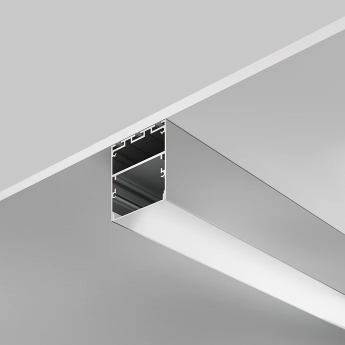 Led Strip Алюминиевый профиль накладной-подвесной 50×50 (Серебро, 2 м), ALM-5050-S-2M —  IP20