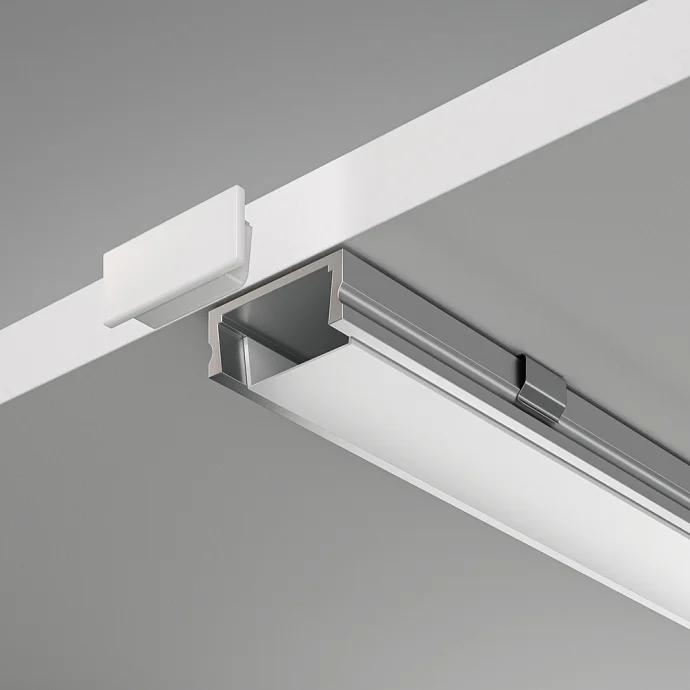Led Strip Алюминиевый профиль накладной 15×6 (Серебро, 2 м), ALM001S-2M —  IP20